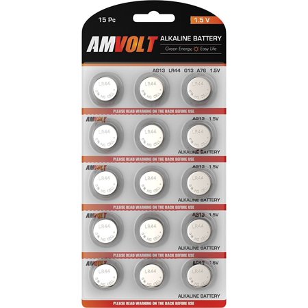 Amvolt Ultra Power Premium Alkaline 1.5 Volts Round Button Cell Batteries