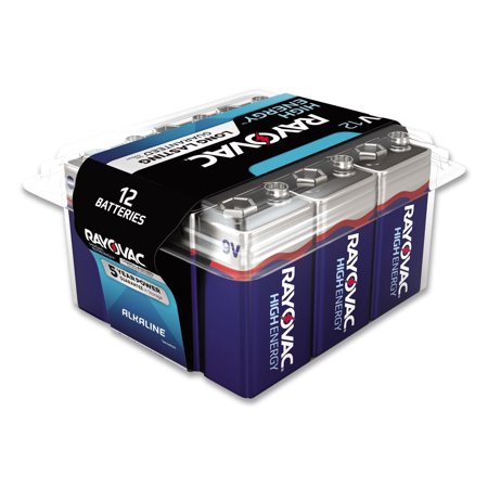 Alkaline Battery, 9V, 12/Pack