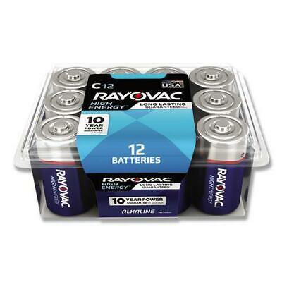 High Energy Premium Alkaline Battery,C, 12/Pack