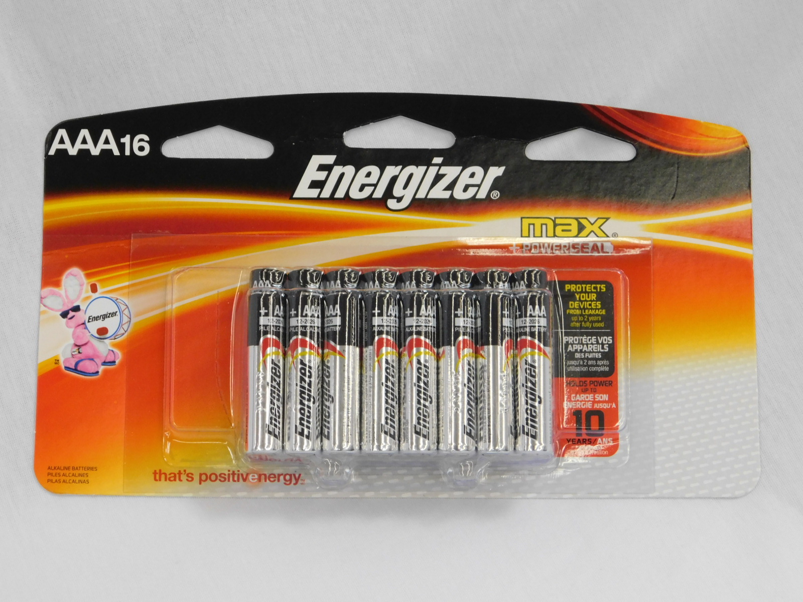 Energizer MAX Alkaline, AAA Batteries, 16 Pack