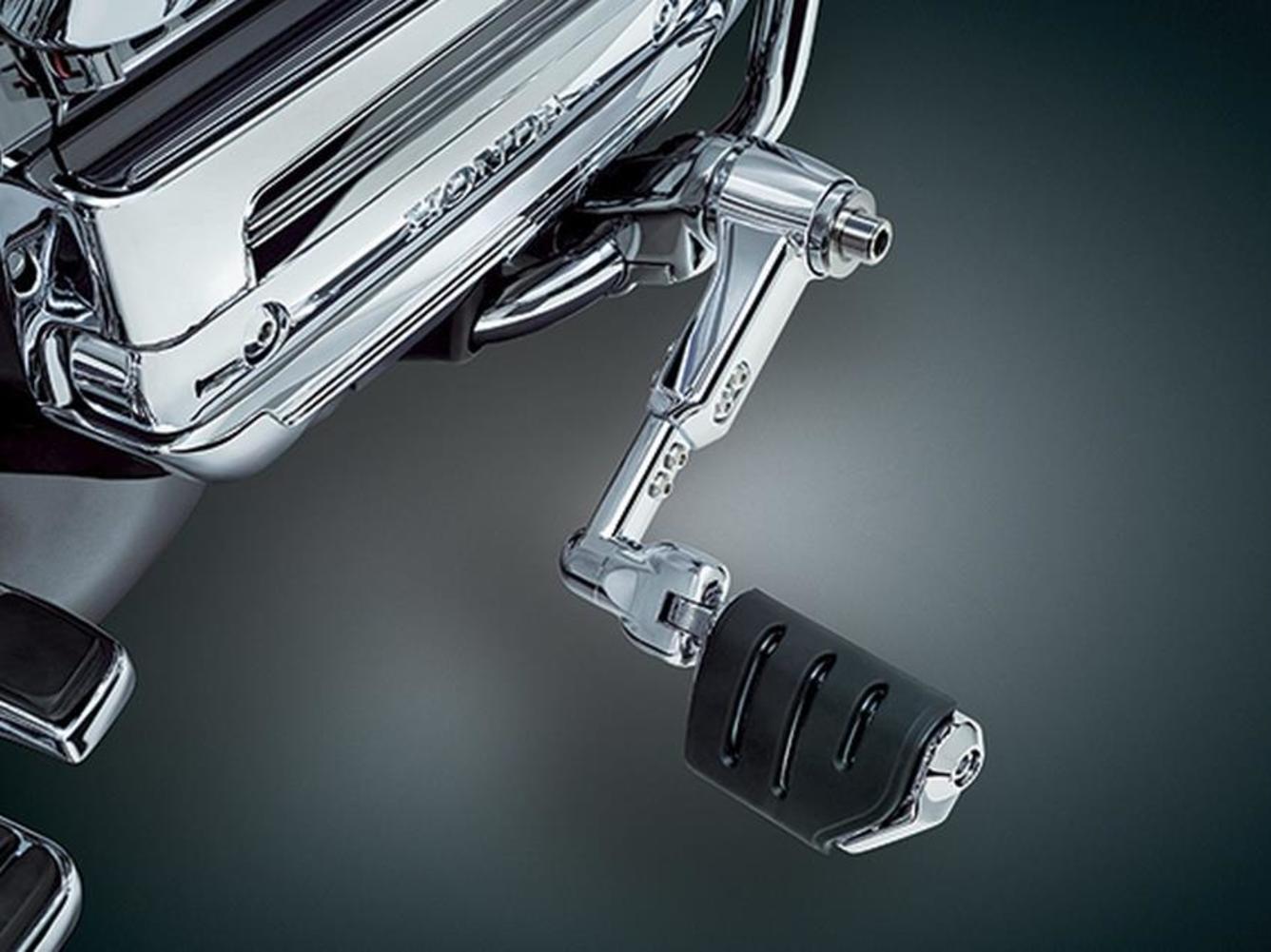 Kuryakyn 4081 Ergo III Cruise Mount Kit with Trident Dually Fits Iso™-Pegs - Chrome