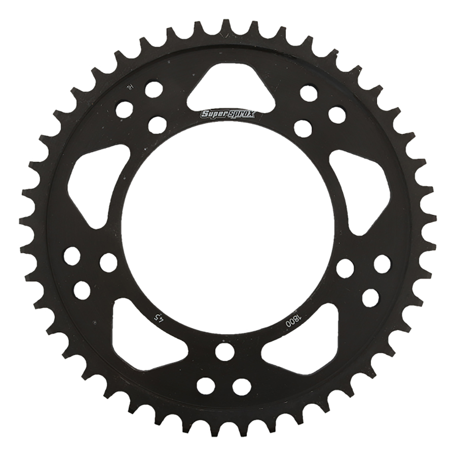 Supersprox RFE-1800-45-BLK Rear Steel Sprocket Black for Triumph Daytona 955 I 99 00 02 03 04 05 06, Sprint RS 00 01 02 03, 1050 Tiger 07 08 09 10 11
