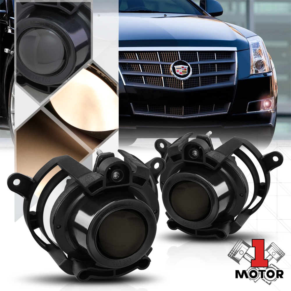 For 2007-2017 Encore Envision CTS Malibu Aura Front Driving Fog Light Bumper Lamps Chrome Housing Smoked Lens 08 09 10 11 12 13 14 15 16