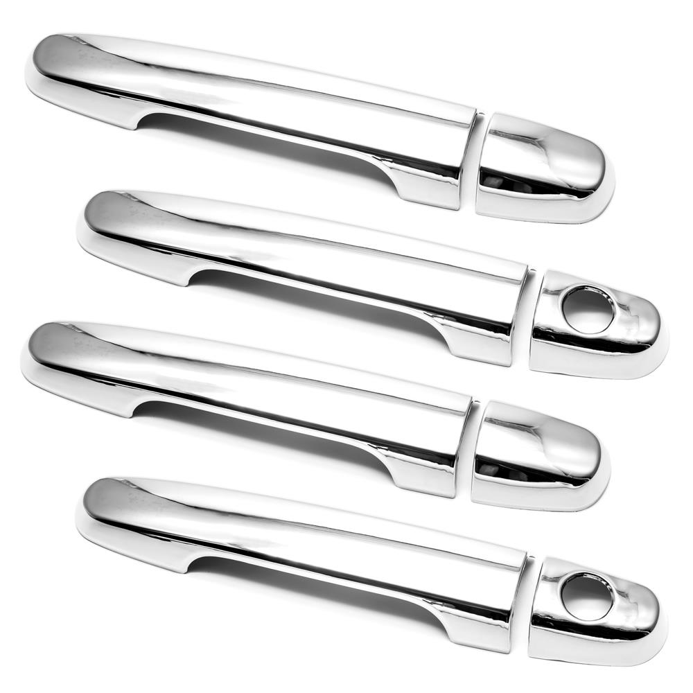 Sizver Chrome Door Handle Covers for 02-06 Camry/03-11 Corolla/01-07 Highlander/02-11 Matrix/06-09 Prius/01-10 Rav4/05-08 Solara/07-11 Yaris Hatchback