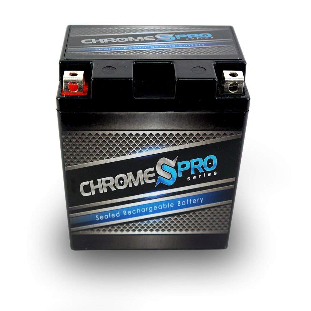 Chrome Pro Battery Yb14a-a2 (14a-a2 12 Volts 14 Ah  190 Cca) Atv Battery for Polaris Magnum  Trail Boss 330cc 03- 09