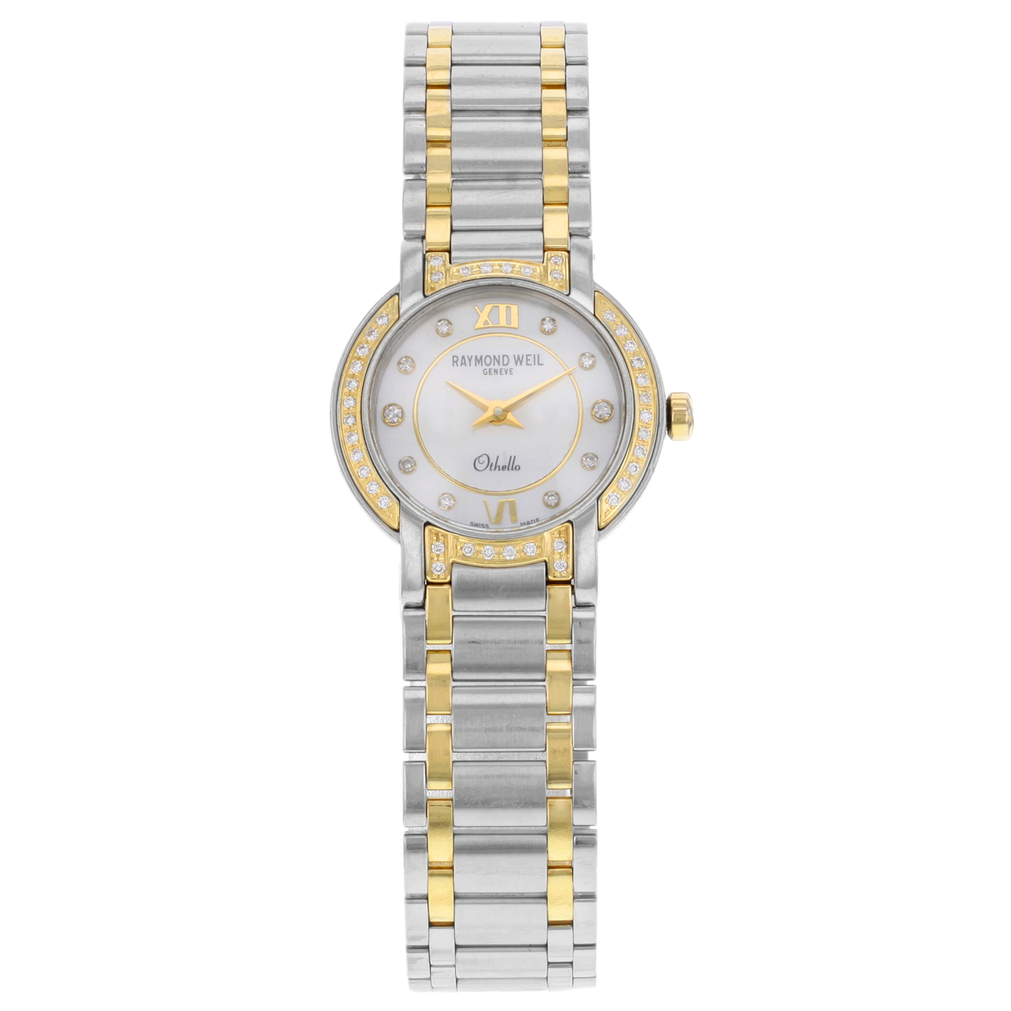 Raymond Weil Othello Steel Diamond Cream DIal Quartz Ladies Watch 2320-STS-00985 Pre-Owned