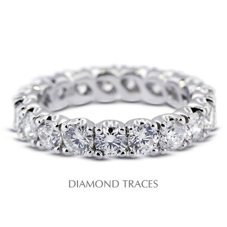 UD-EWB299-5104 14K White Gold 4-Prong Setting 1.31 Carat Total Natural Diamonds Classic Eternity Ring
