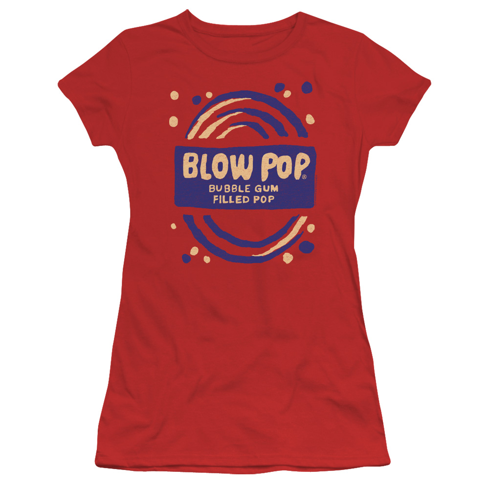 Tootsie Roll Chocolate Candy Lollipop Blow Pop Rough Painted Jrs Sheer T-Shirt
