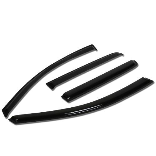 DNA Motoring WVS-T2-0179 for 2004 to 2015 Nissan Titan King Cab 4pcs Window Vent Visor Deflector Rain Guard (Dark Smoke) 05 06 07 08 09 10 11 12 13 14