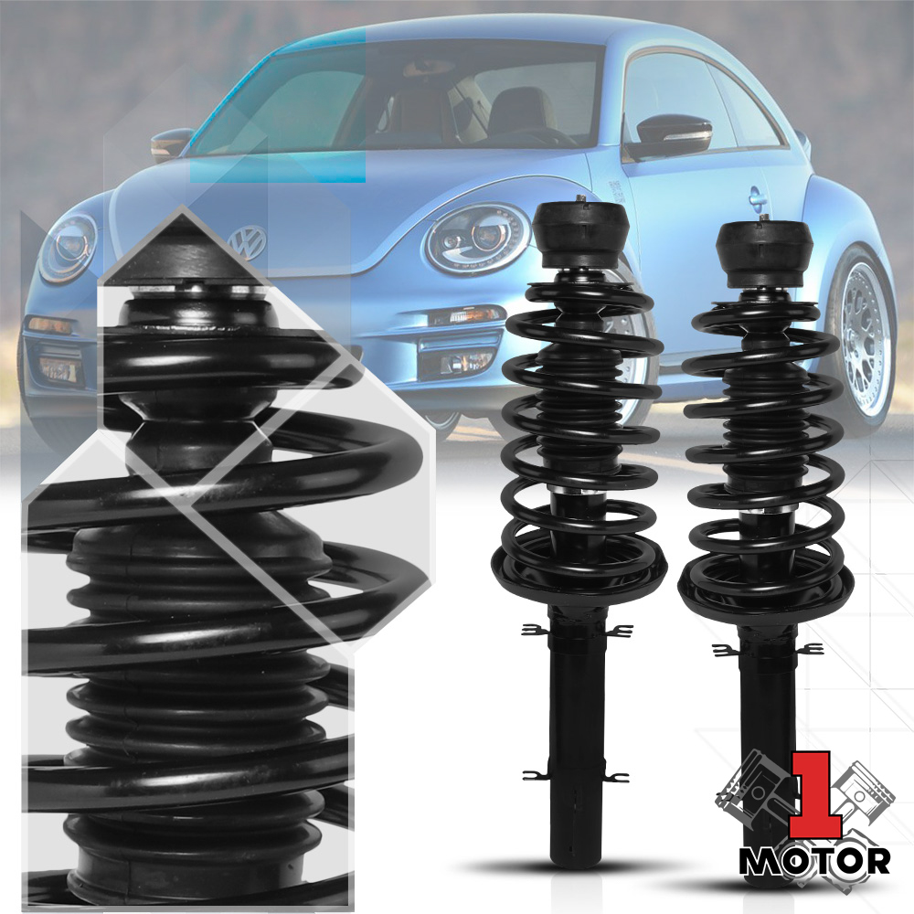 Front L+R Strut Assembly Shock Absorber W/Spring for 98-06 VW Bettle/Golf/Jetta 99 00 01 02 03 04 05 06 07 08 09