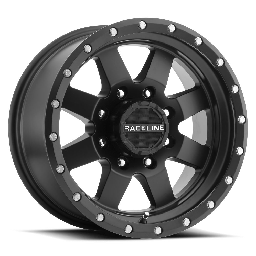 Raceline 935B-DEFENDER 18  Cast Aluminum Wheel  DEFENDER BLACK 18X9 6X139.7 -12mm Fits Select: 2013 TOYOTA TACOMA DOUBLE CAB  2014 TOYOTA TACOMA