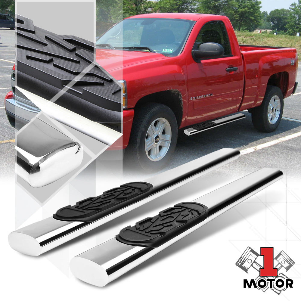 Chrome 6  Side Step Nerf Bar Running Board for 99-14 Silverado/Sierra Reg Cab 00 01 02 03 04 05 06 07 08 09 10 11 12 13