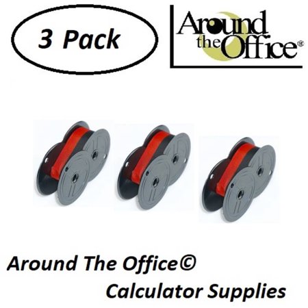 FACIT Model 7263 Compatible CAlculator RS-6BR Twin Spool Black & Red Ribbon by Around the Office