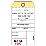INVENTORY TAGS - Two-Part Carbonless NCR  3-1/8  X 6-1/4   Box of 500  Numbered 5500-5999