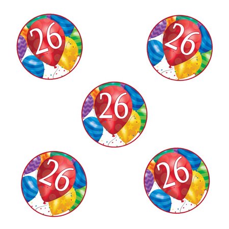 Partypro TQP-5797 26Th Birthday Balloon Blast Sticker