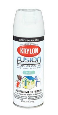 Krylon/sherwin Williams 2518 Fusion Plastic Spray Flat White 12oz