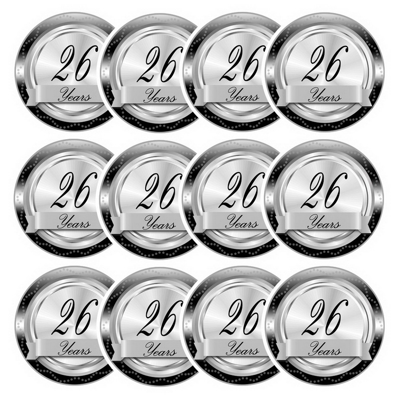Partypro TQP-5796 26 Years Classy Black Sticker