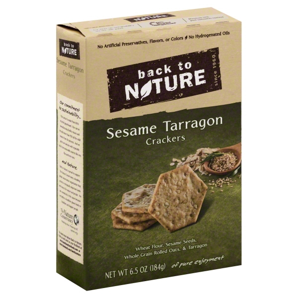 BACK TO NATURE, SESAME TARRAGON CRACKERS