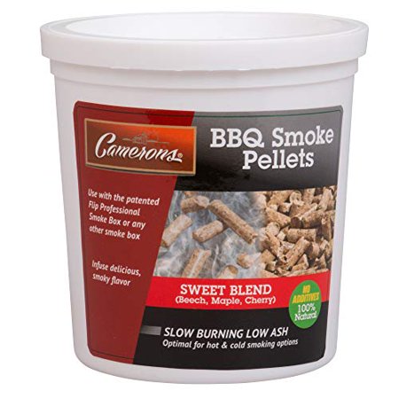 Camerons Smoking Wood Pellets (Sweet Blend)- Kiln Dried BBQ Pellets- 100% All Natural Barbecue Smoker Fuel- 1 Pint Bucket
