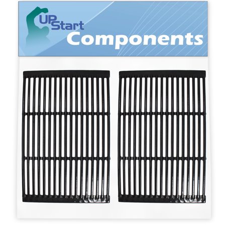 2-Pack BBQ Grill Cooking Grates Replacement Parts for Brinkmann 810-8532-F - Compatible Barbeque Porcelain Enameled Cast Iron Grid 19