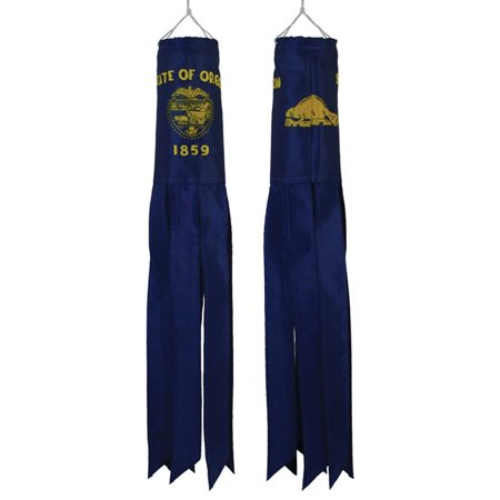 In the Breeze 5104 — 18-inch Oregon Windsock - Oregon State Flag Hanging Decoration - Colorful Outdoor Décor