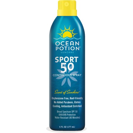 3 Pack - Ocean Potion Sport Continuous Sunscreen Spray SPF 50 6 Oz