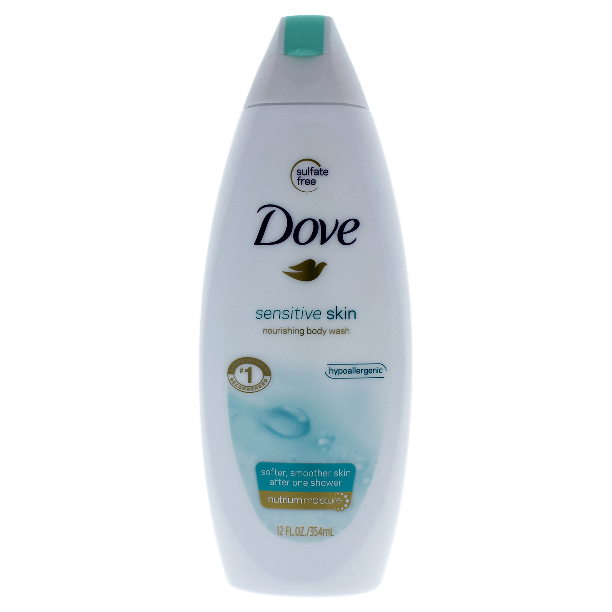 Sensitive Skin Nourishing Body Wash Unscented with NutriumMoisture by Dove for Unisex - 12 Oz Body Wash