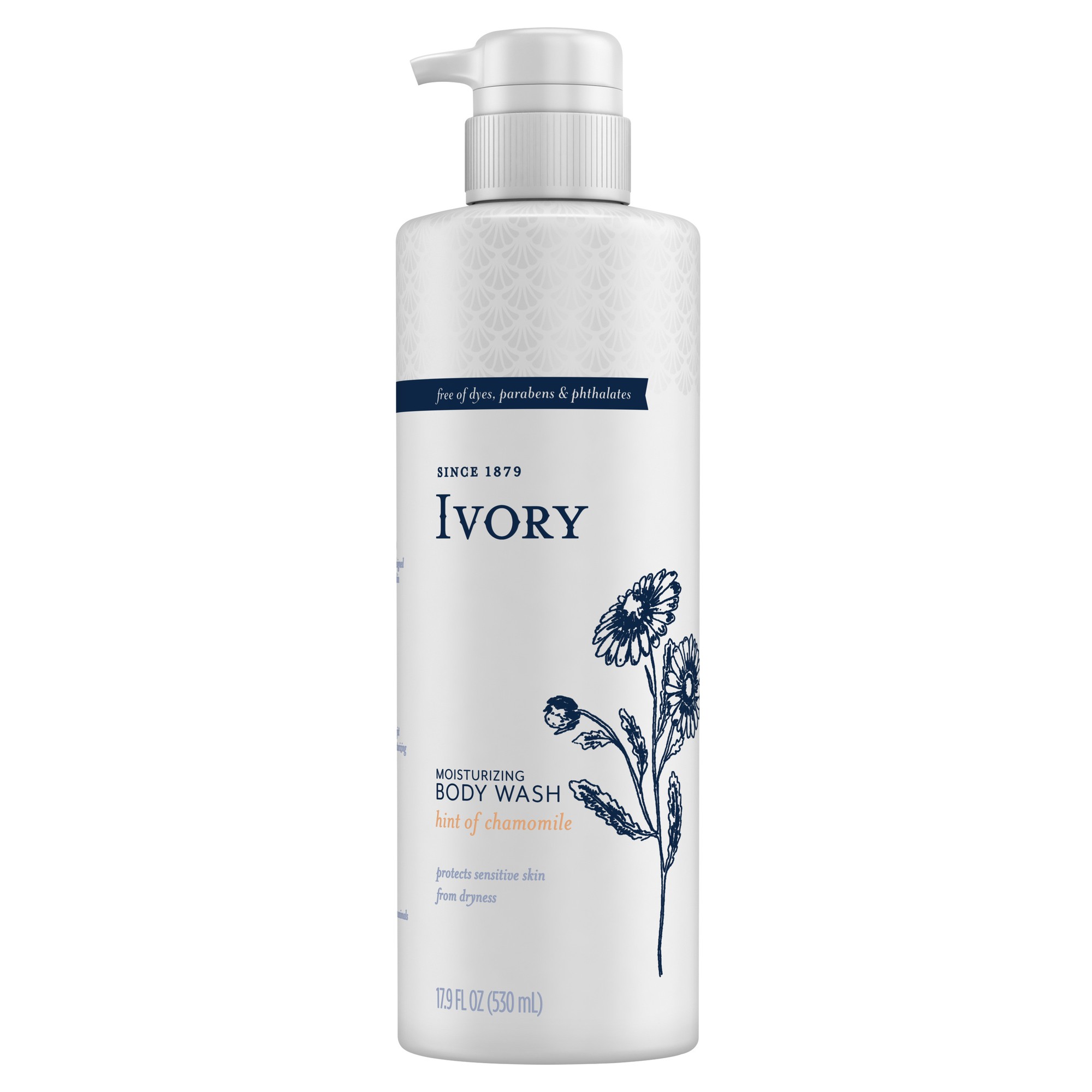 Ivory Sensitive Skin Moisturizing Body Wash Hint of Chamomile  17.9 Fl Oz