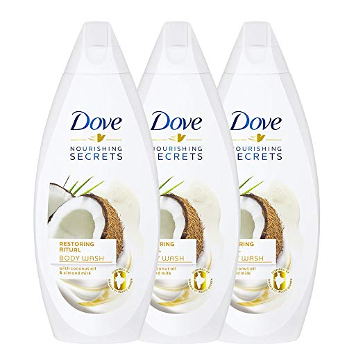 Dove Restoring Ritual Body Wash Coconut Oil Almond Milk Shower Gel 16.9 Oz (3-Pack)