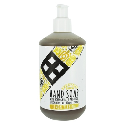 Everyday Shea Hand Soap with Moringa Leaf & Argan Oil Lemon Verbena Scent - 12 Fl. Oz. by Alaffia (pack of 6)