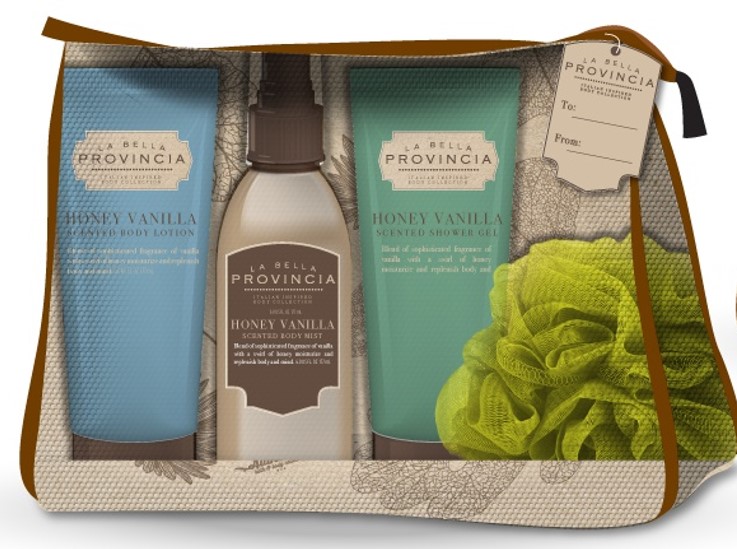 La Bella Provincia Honey Vanilla Spa Gift Set, 4 Piece