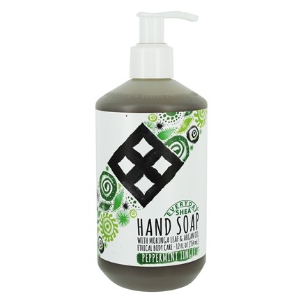 Everyday Shea Hand Soap with Moringa Leaf & Argan Oil Peppermint Tingle - 12 Fl. Oz. by Alaffia (pack of 6)