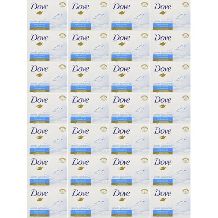 Dove Gentle Exfoliating Beauty Cream Bar Soap 3.5 Ounce / 100 Gram (Pack of 28)