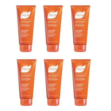 Phytoplage Shampooing Gel, Moisturizing Hair & Body Wash, 6.5 Oz (Pack of 6) + Schick Slim Twin ST for Sensitive Skin