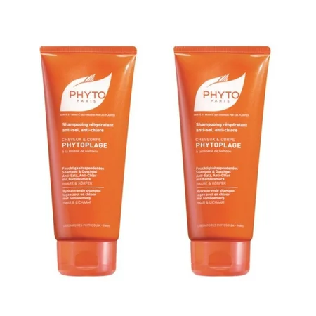 Phytoplage Shampooing Gel, Moisturizing Hair & Body Wash, 6.5 Oz (Pack of 2) + Schick Slim Twin ST for Sensitive Skin