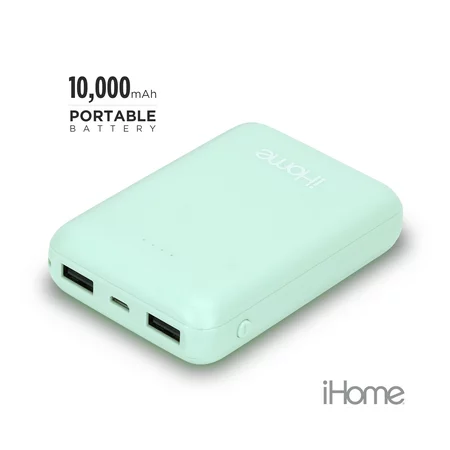 IHome 2-pack 10000mAh Compact Portable Powerbanks - Green