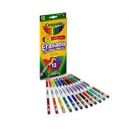 Crayola 12 Ct Erasable Colored Pencils with Crayola Wash Paint Size 10ct Crayola Washable Kids Paint