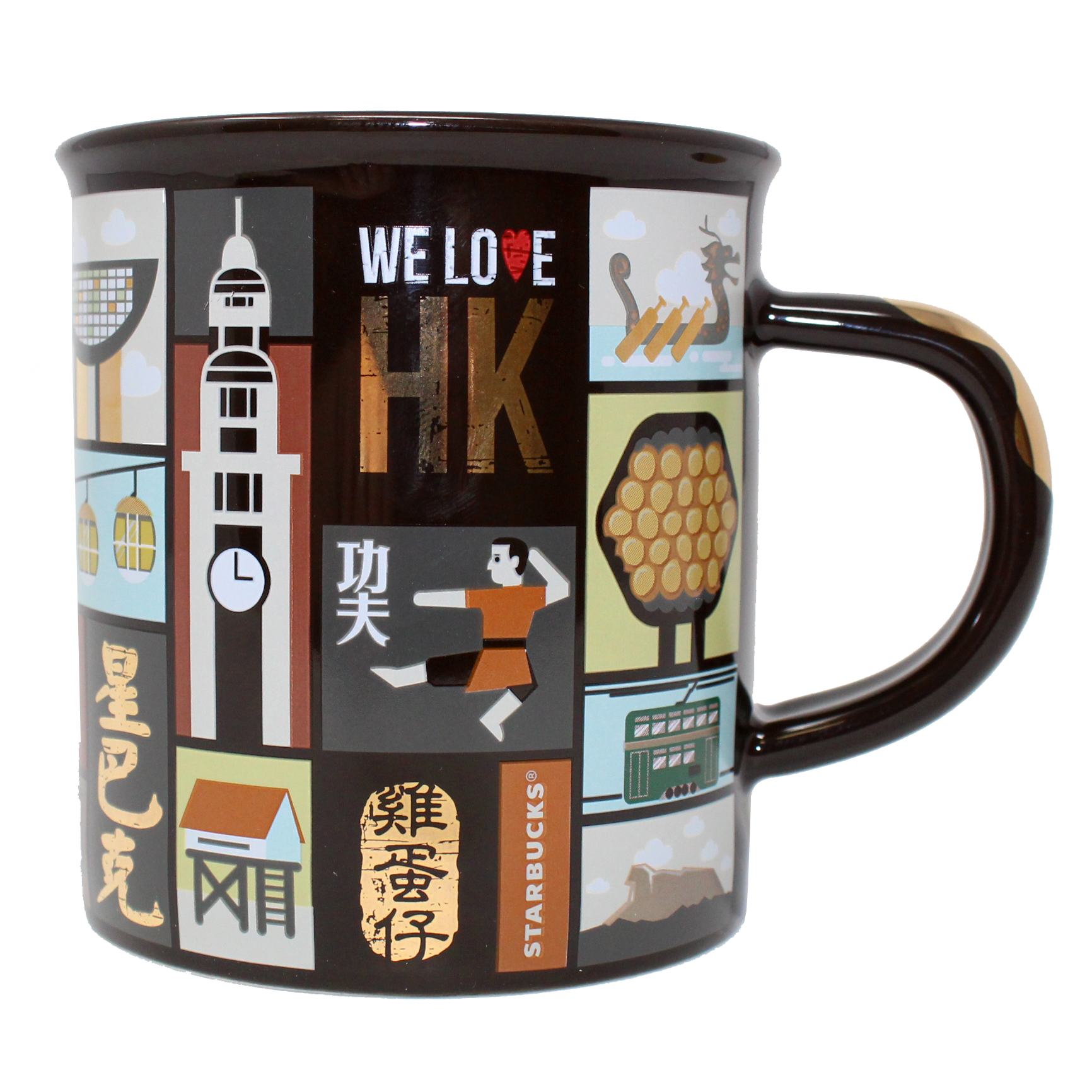 Starbucks Vintage Hong Kong 12 Oz Ceramic Mug