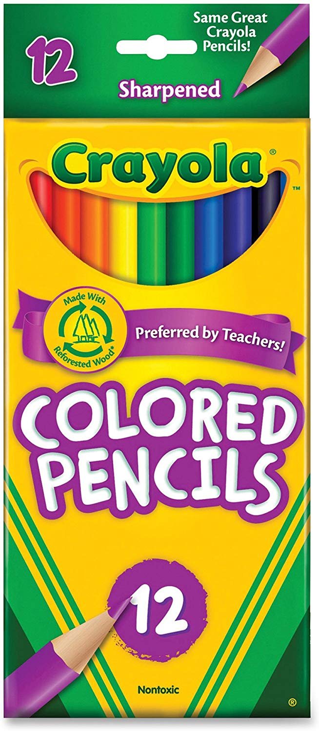 Crayola Colored Pencils Long Barrel - Assorted Colors - 12 Count  6 Pack