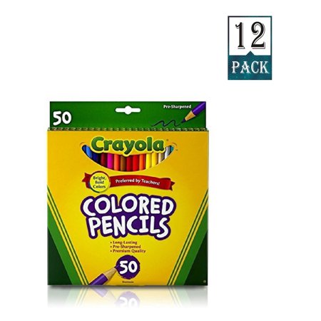 Crayola Colored Pencils, 50 Count, Adult Coloring (Pack of 12)