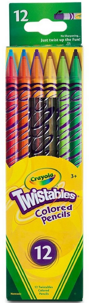 Crayola Twistables Colored Pencils, Assorted Colors 12 Count (Pack of 2)