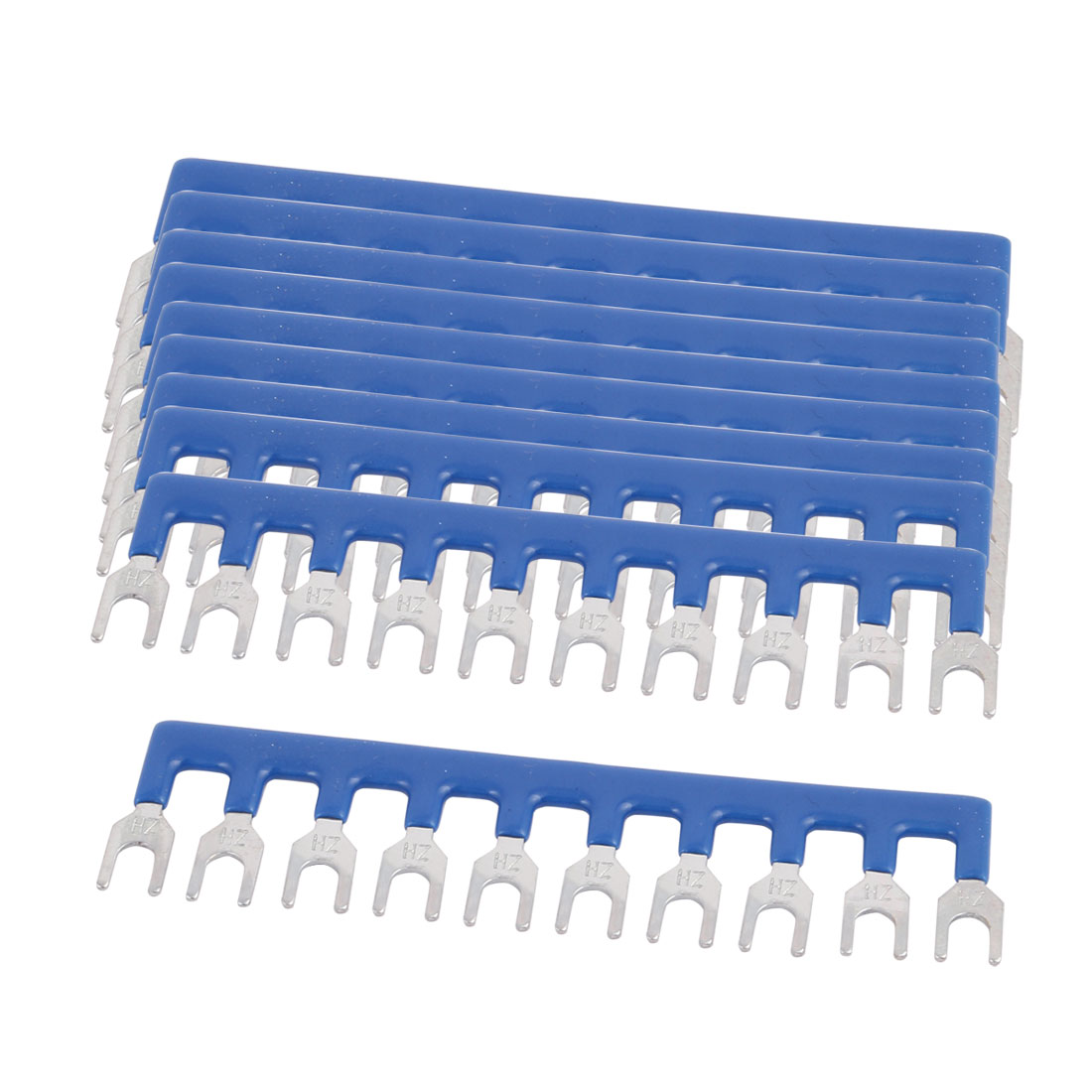 10PCS TBD-10A 5mm Pitch 10 Position PCB Terminal Block Strip Barrier Blue
