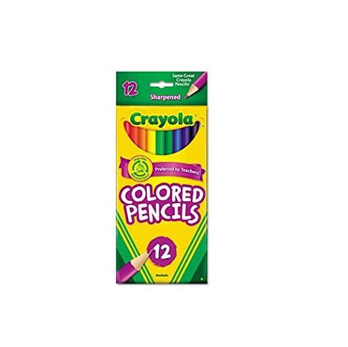 Crayola 68-4012 Colored Pencils  Long  12-Count  Pack of 4  Assorted Colors