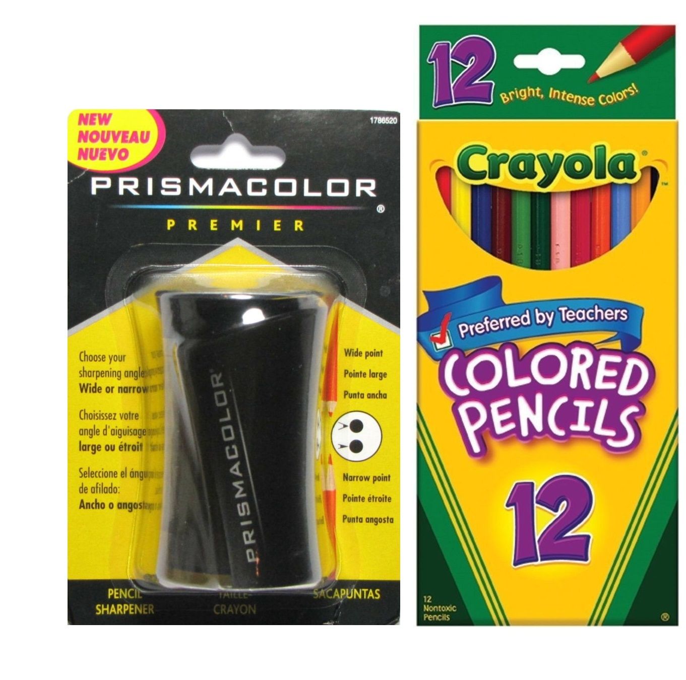 Crayola Long Colored Pencils, Free Prismacolor Premier Pencil Sharpener (12 Count)