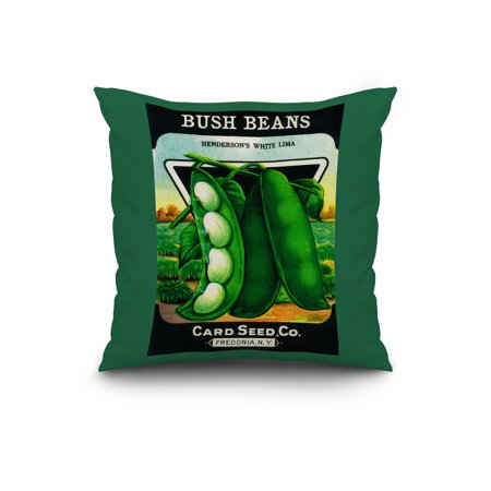 Bush Beans Seed Packet (20x20 Spun Polyester Pillow, Custom Border)