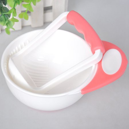 KABOER Kid Baby Learning Dishes Grinding Bowl Baby Handmade Grinding Fruit Supplement Children Infant Food Mill Bowl Simple