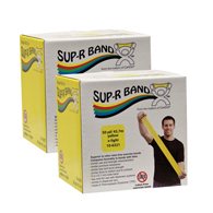 Sup-R Band 10-6331 Latex Free Exercise Band-Twin-Pak-100 Yards-Yellow