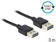 DeLOCK 3m USB 2.0 a USB Cable USB a Black