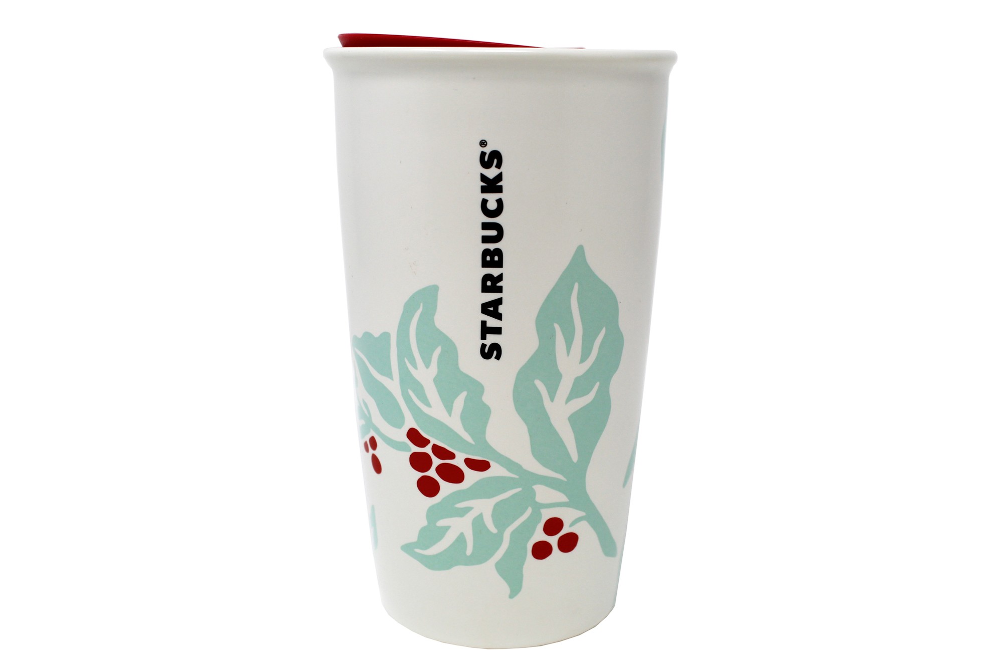 Starbucks 2018 Holiday Mint Holly Berry Double Wall Travel Tumbler 12 Oz