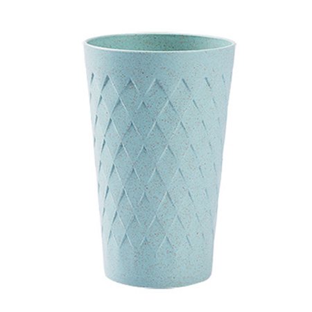 GeweYeeli Wheat Straw Mouth Cleaning Flavor Cup Couple Style Plastic Travel Home Rhombus Pattern Water Cup